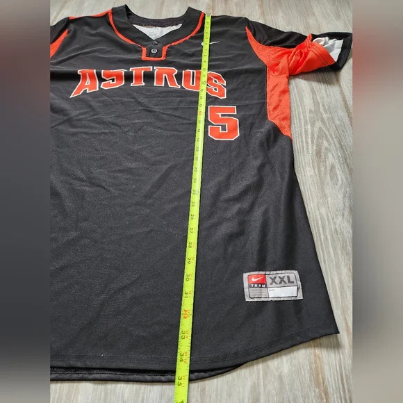 Nike Team Houston Astros Jeff Bagwell #5 Jersey Baseball MLB Black Orange Sz XXL - Picture 8 of 9